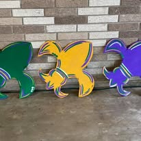 fleur de lis mardi gras yard art