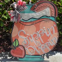 sippin and dippin door hanger