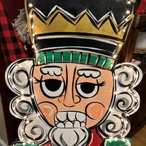 Oversized Pre Lit Nutcracker Door hanger
