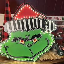 Grinch lighted tree topper