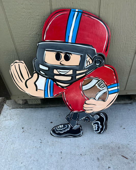 Football Player Yard Art