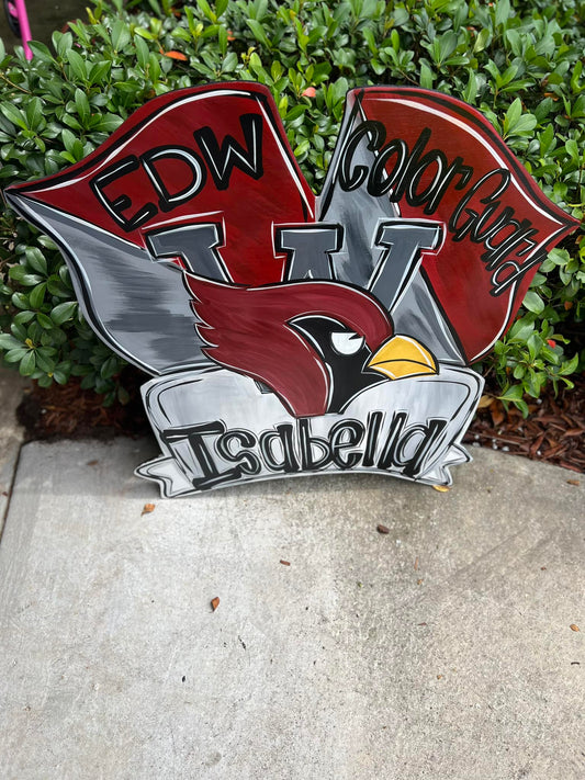 School Color guard Yard Art