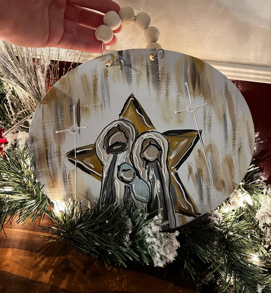 Nativity Ornament Oval