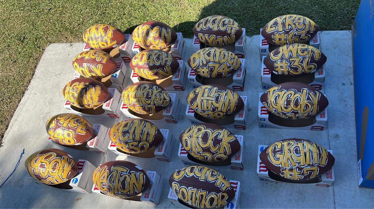 Hand Painted Footballs