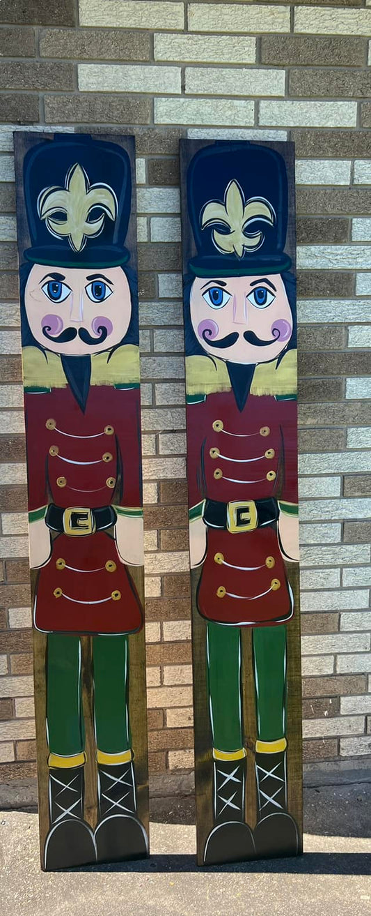 Fleur De Lis Christmas Nutcracker leaner
