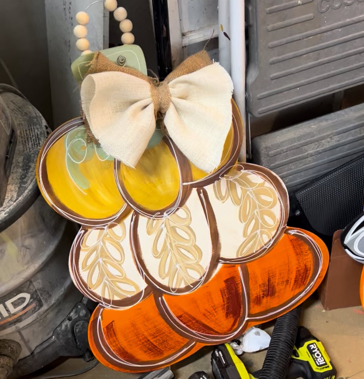 pumpkin door hanger