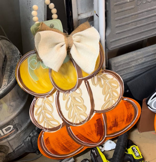 pumpkin door hanger