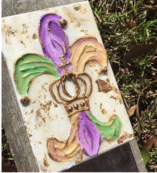 Mardi Gras Fleur Canvas